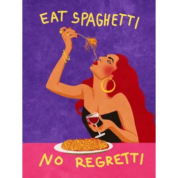 Plakát Plakát, Obraz - Eat spaghetti no regretti, Raissa Oltmanns
