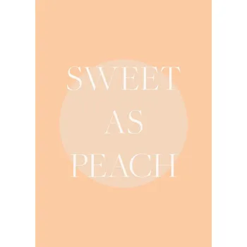Plakát Plakát, Obraz - Sweet As Peach Illustrated Text Poster, Pictufy Studio