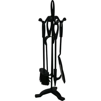 Krbové nářadí Krbové nářadí se stojanem, černé kovové, 61cm - 203BL