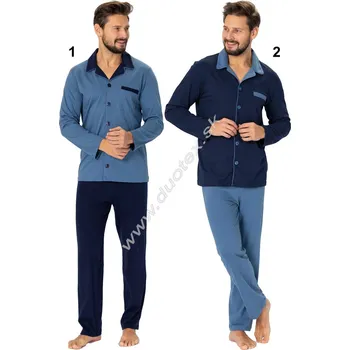 Pánské pyžamo Hotberg(M-Max) Pánské pyžamo Big-Norbert826 Barva: 2-tm.modrá, Velikost: 3XL