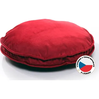 Ekomazlíček Pelíšek pro kočky PILLOW Makronka červený Průměr: 30 cm