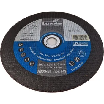 Řezný kotouč LUKAS Kotouč řezný 300x3,5x32mm rovný A30S-BF nerez ocel
