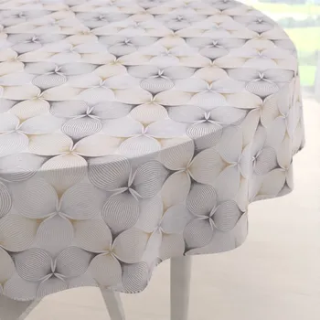 ubrus Dekorační kulatý ubrus PML-031 Designové geometrické obrazce na bílém Ø 100 cm