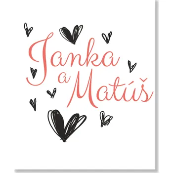 Party nádobí Personal Visačka na dárek - Srdíčko Zvolte množství: od 41 ks a víc