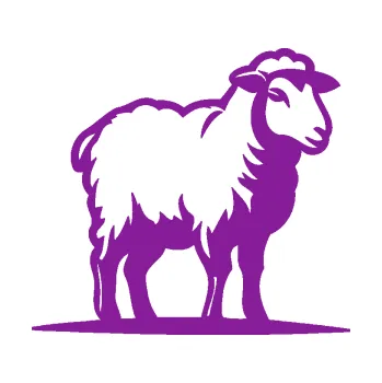 Samolepící dekorace Ovce 002 pravá (14 - fialová) SAMOLEPKA NA AUTO, NÁLEPKA, FÓLIE, POLEP, TUNING, VLASTNÍ TEXT, TISK, AUTOSAMOLEPKY.cz, POLEPY, OBRÁZEK, LOGO, 3D STICKERS