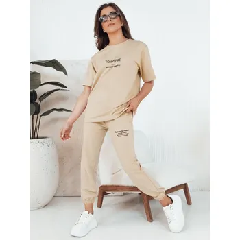 Dámská tepláková souprava DSTREET SIPAN BÉŽOVÁ S