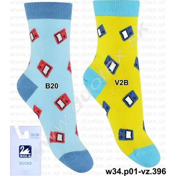 WOLA Dětské ponožky w34.p01-vz.396 Barva: V2B, Velikost: 30-32(20-21)