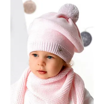 Čepice AJS Čepice a šála AJS-46-464 Barva: B-čierna, Velikost: 40-42