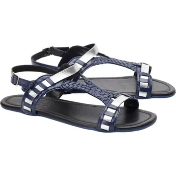 Dámské sandále ZAQQ BLINQ 36-43 NAPPA/VELUR Pletená hlazená i broušená kůže Modrá 41