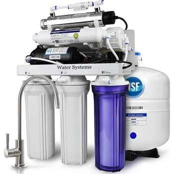 Ochranný vodní filtr Reverzní osmóza 75 GPD 6-stupňová s čerpadlem a UV lampou