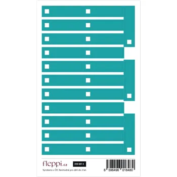 samolepka Fleppi Color coding kolekce | mint – check boxy