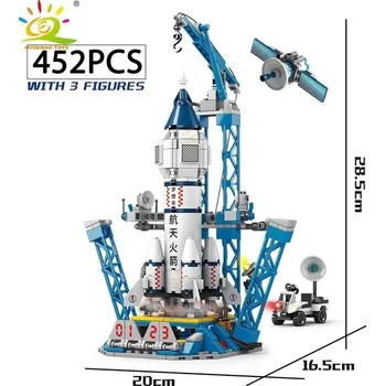 ostatní stavebnice Kosmická stavebnice rakety pro děti s figurkou kosmonauta | styl lego - 4. BEZ krabičky