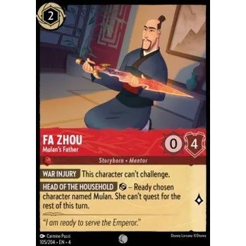 Sběratelská karetní hra URS 105/204 Fa Zhou - Mulan's Father Verze: NORMAL, Stav Produktu: Near Mint