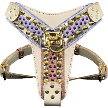 Postroj pro psa Bestia Collars Kožený postroj pro psy Bestia Collar Candy Velikost: L/XL