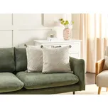 Sada 2 béžových bavlněných dekoračních polštářů 45 x 45 cm s pleteným vzorem Beliani