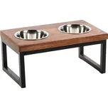 Dvojmiska FLAMINGO Tommy z mangového dřeva 45x26x21cm (800ml)