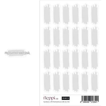 samolepka Fleppi Color coding kolekce | nude šedá – čmárance průsvitné