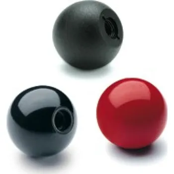 ELESA+GANTER Rukojeť kulová DIN 319-KU-32-M10-C-RT červená