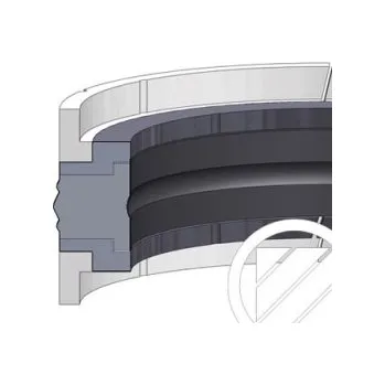 Hydraulický filtr Složené pístní těsnění 100x80x25,4/6,35 K03 NBR PE POM