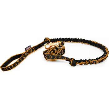 Vodítko pro psa ManMat DLOUHÁ šňůra s AMORTIZÉREM - oranžová