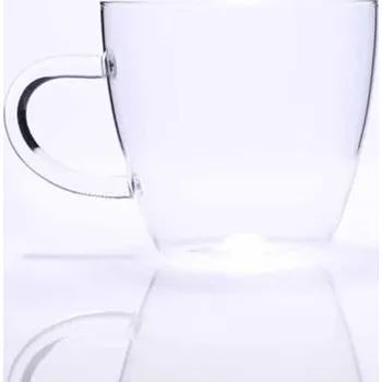 Sklenice TYGLASS 4ks hrnek s jedním sklem a ouškem 400ml - čirý