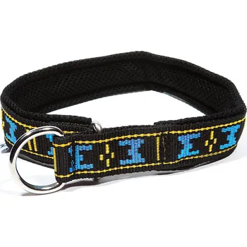 Obojek pro psa ManMat obojek POLSTROVANÝ - modrá + černá L