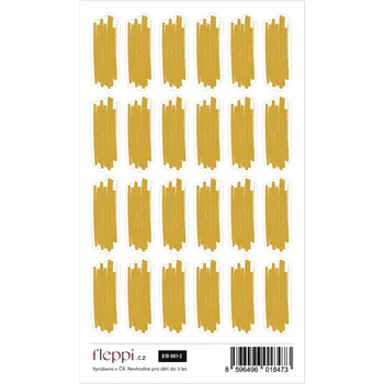 samolepka Fleppi Color coding kolekce | zlatá – čmárance