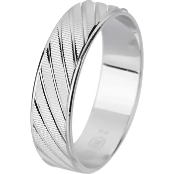 Prsten Bealio BEALIO Stříbrný snubní prsten BROUŠENÝ Velikost prstenu: 66 03-00306-1487