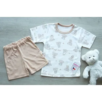 Kojenecká souprava AMÁLKA Letní, bavlněná souprava, Méďa Velikost: 104