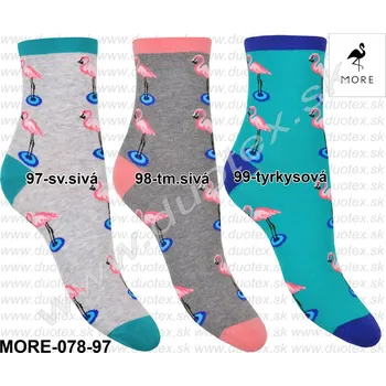 Dámské ponožky MORE Vzorované ponožky More-078-97 Barva: 97-sv.sivá, Velikost: 39-42(26-28)