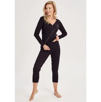 Dámské noční prádlo TARO Dámské pyžamo Sisi3003 Barva: zz31-čierna, Velikost: XL