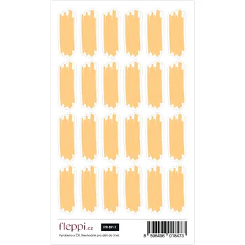 samolepka Fleppi Color coding kolekce | pastelově oranžová – čmárance