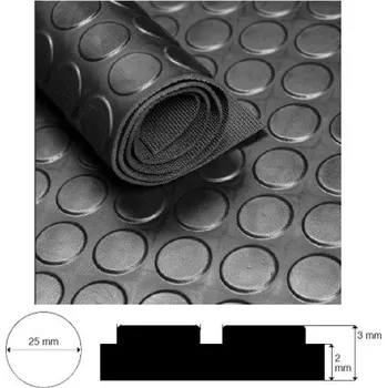 Těsnění pro motocykl Plochá protiskluzová rohož GM8-003/1200 tloušťka 3 mm, šířka 1200 mm černá penízková