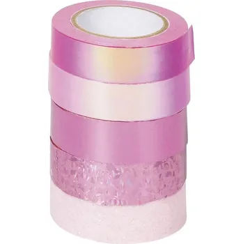 Papírová páska mix růžová Washi Tape-5ks