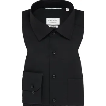 Pánská košile Košile Eterna Comfort Fit Popeline černá 1100_39E19K velikost: 54, délka rukávu: dlouhý rukáv