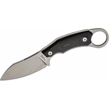 kapesní nůž LionSteel H1 GBK outdoorový nůž 7,5 cm, Satin, černá, G10, kožené pouzdro