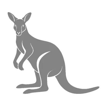 Samolepící dekorace SAMOLEPKA Klokan 005 levá (17 - šedá) NA AUTO, NÁLEPKA, FÓLIE, POLEP, TUNING, VLASTNÍ TEXT, TISK, AUTOSAMOLEPKY.cz, POLEPY, OBRÁZEK, LOGO, SAMOLEPKY