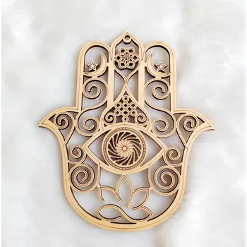 Dřevěný ornament - Hamsa