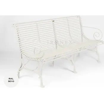 Zahradní lavice Kovová lavice Arras B4 Barva: Pure White - RAL 9010, Galvanizace: Nic