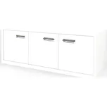 Nabytekmorava Nízká policová skříň SD 120 ke sklápěcí posteli barva lamina: bílá / bílé dveře lesk