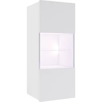 Knihovna ArtGiB Závěsná vitrína CALABRINI C-16 | bílá/bílý lesk