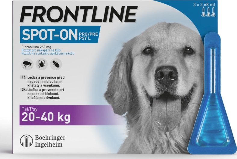Frontline spot-on pro psy L a.u.v. sol 3 x 2,68 ml