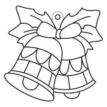 Vánoční dekorace Závěsné sklíčko kontura vánočních zvonků