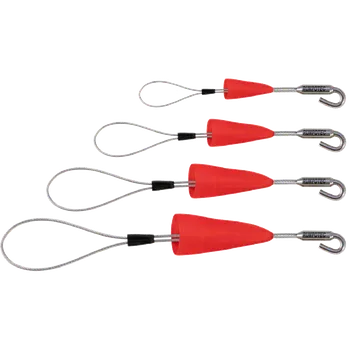 RUNPOTEC 10159 Kabelová smyčka s ochrannou krytkou a háčkem, 4dílná sada