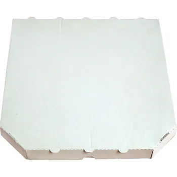 Jednorázové nádobí Krabice na pizzu 32x32x3cm mvl bílá - 150 ks