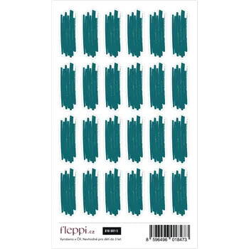samolepka Fleppi Color coding kolekce | akvamarínová – čmárance