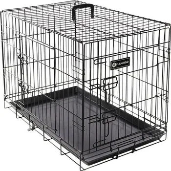 klec pro psa Klec pro psy FLAMINGO Ebo černá 47x77x55cm (2 dveře)