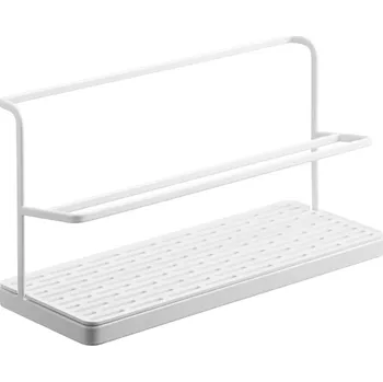 Odkapávač na nádobí Bílý kovový odkapávač na lahve Yamazaki Tower 32 x 12 cm