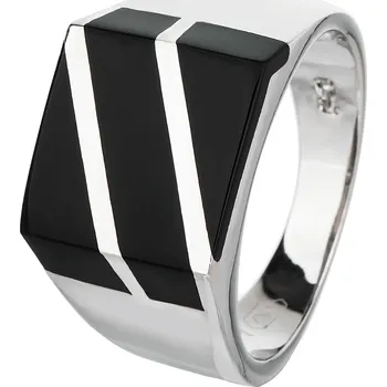 Prsten Bealio Stříbrný pečetní prsten ŘEKA Velikost prstenu: 68 03-06455-1527