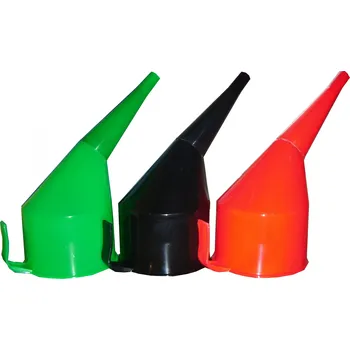 Kanystr Trychtýř plastový šikmý černý - prů.13cm s držákem, 83097